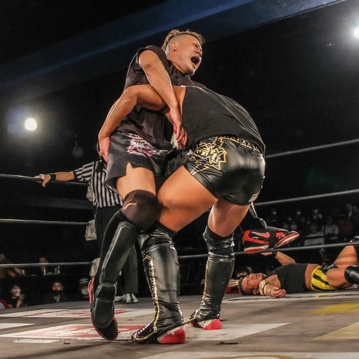 【画像・写真】必殺のK.I.Dを決めるフジタ“Jr”ハヤト（撮影・酒井卓也）