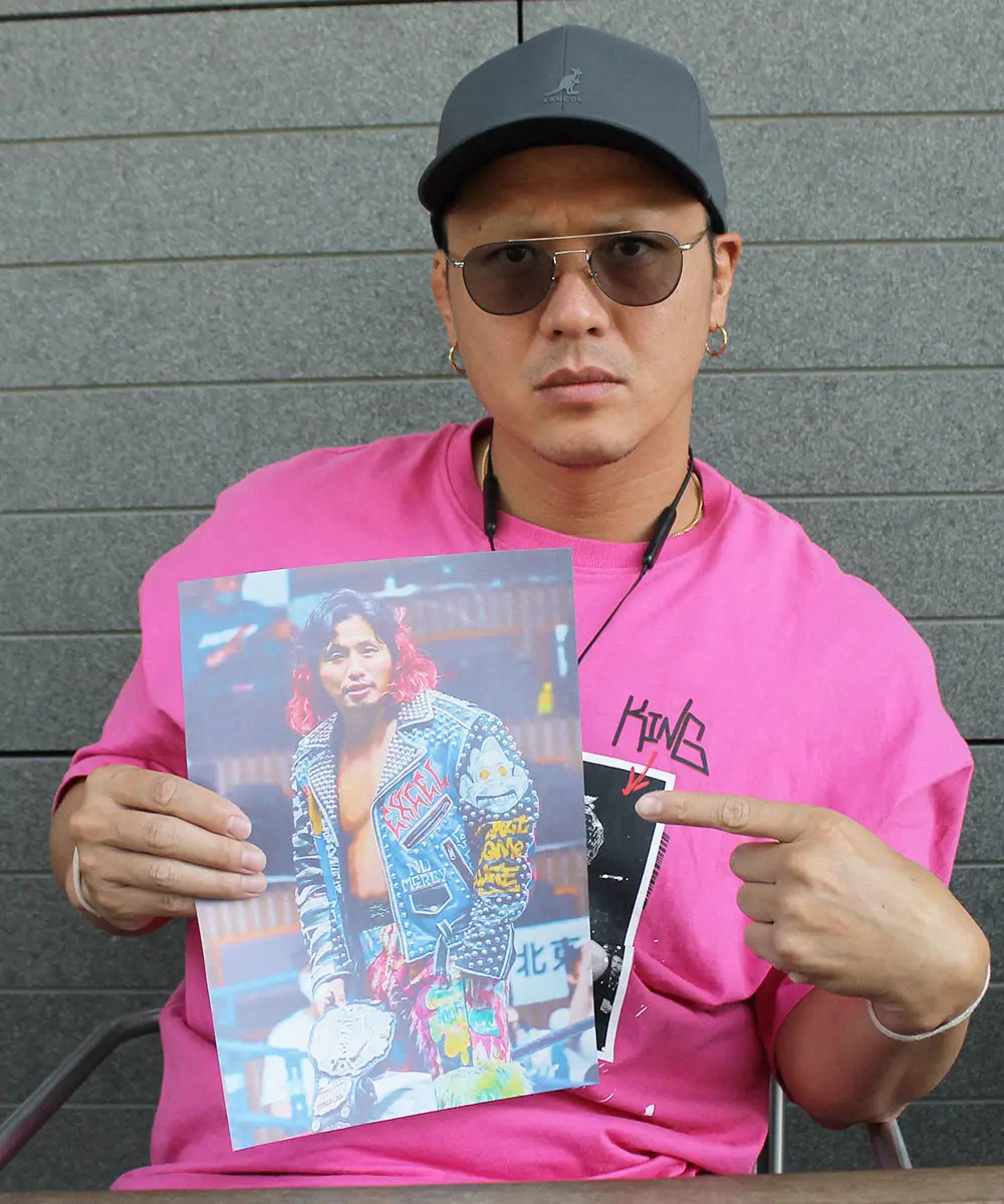 【画像・写真】高橋ヒロム戦に向けてインタビューに応じたフジタ“Jr”ハヤト（撮影・酒井卓也）