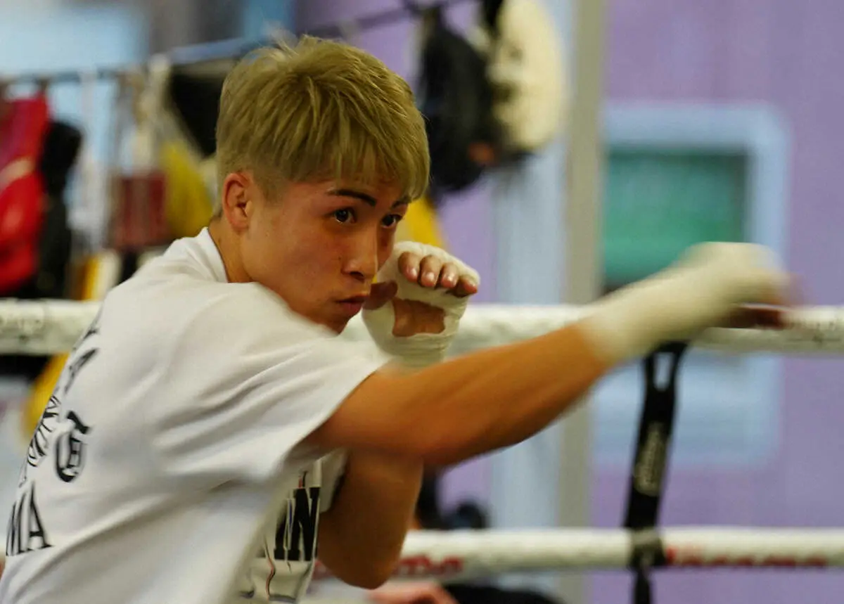 【画像・写真】井上尚弥が公開練習　両目付近にあざも…　スパーは過去最多116回　「段違いで凄まじいモチベーション」