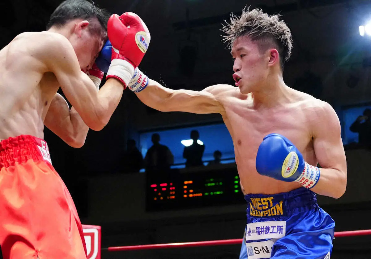 【画像・写真】西軍MVP・坂井涼がフライ級全日本新人王　憧れ田中恒成の前で大差判定勝ち「いつかは恒成さんを…」