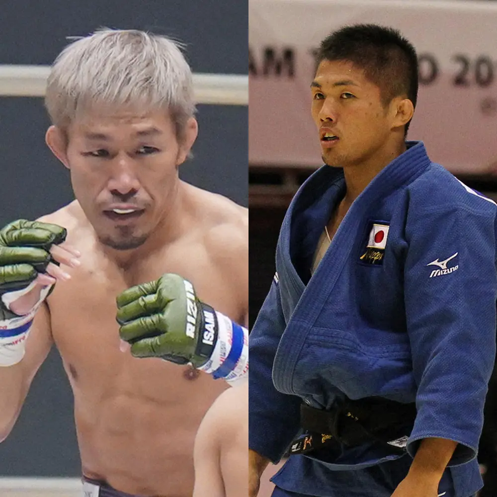 【画像・写真】朝倉海のピンチを救った“影の恩人”。格闘家の昇侍と柔道家のドンマイ川端（右）