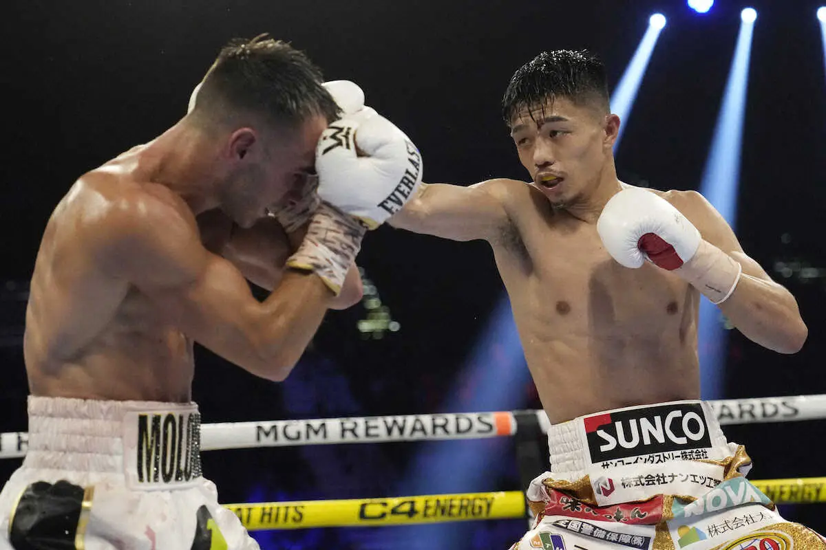 【画像・写真】アンドルー・モロニーを下した中谷潤人（AP）