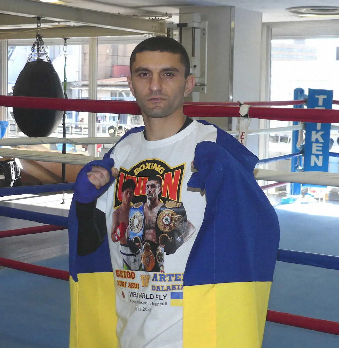 【画像・写真】ユーリ阿久井と対戦　王者ダラキアン「ウクライナには勝利が必要」　23日は母国のために防衛決める