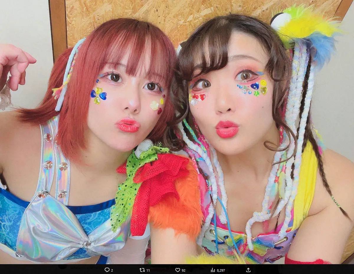 【画像・写真】朝陽さん（左）との最後の2ショット…ゆふぁのXから（@yufa_1201）