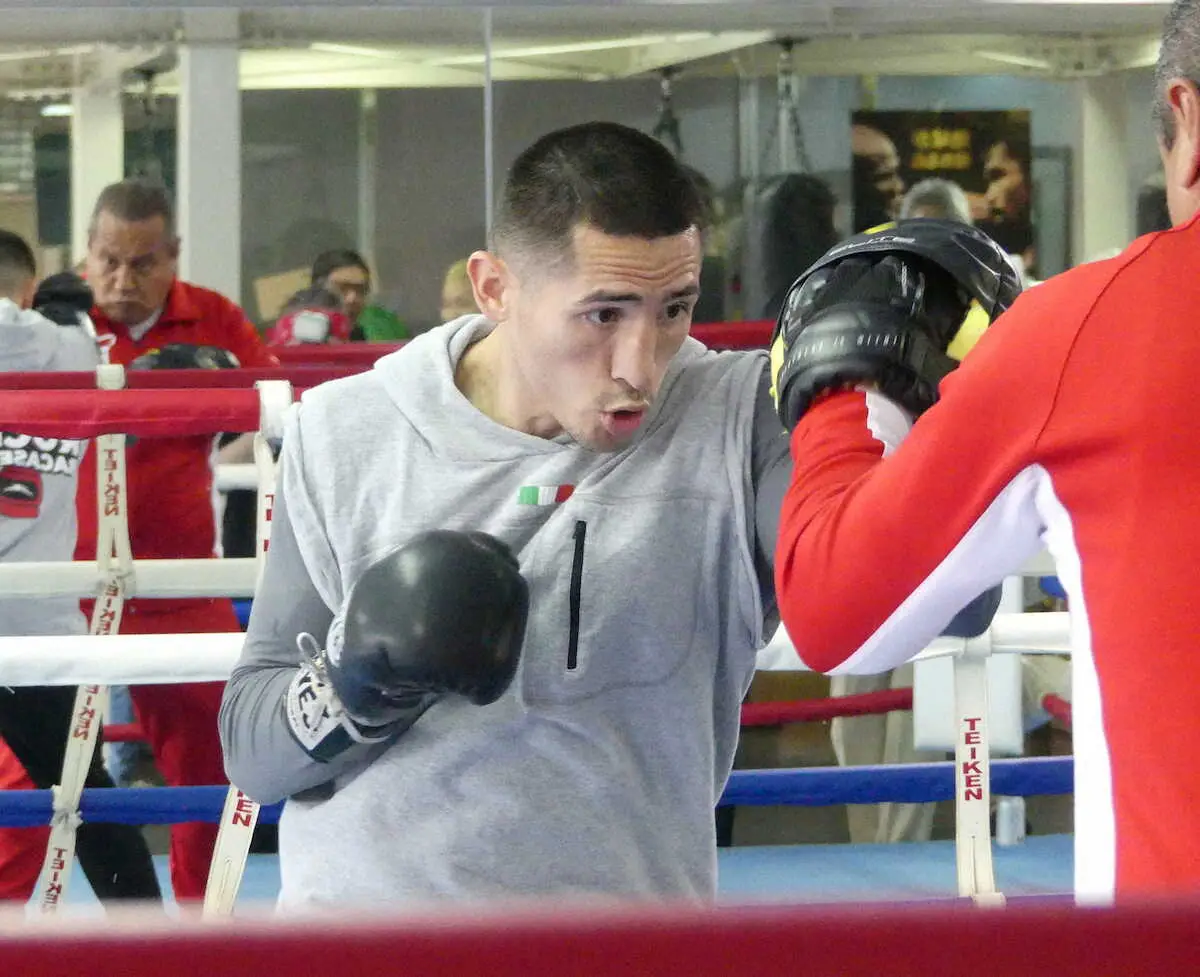 【画像・写真】バカセグアが公開練習で全開モード　“マタドール”田中恒成をかち上げる！「私は鋭い角を持った闘牛」