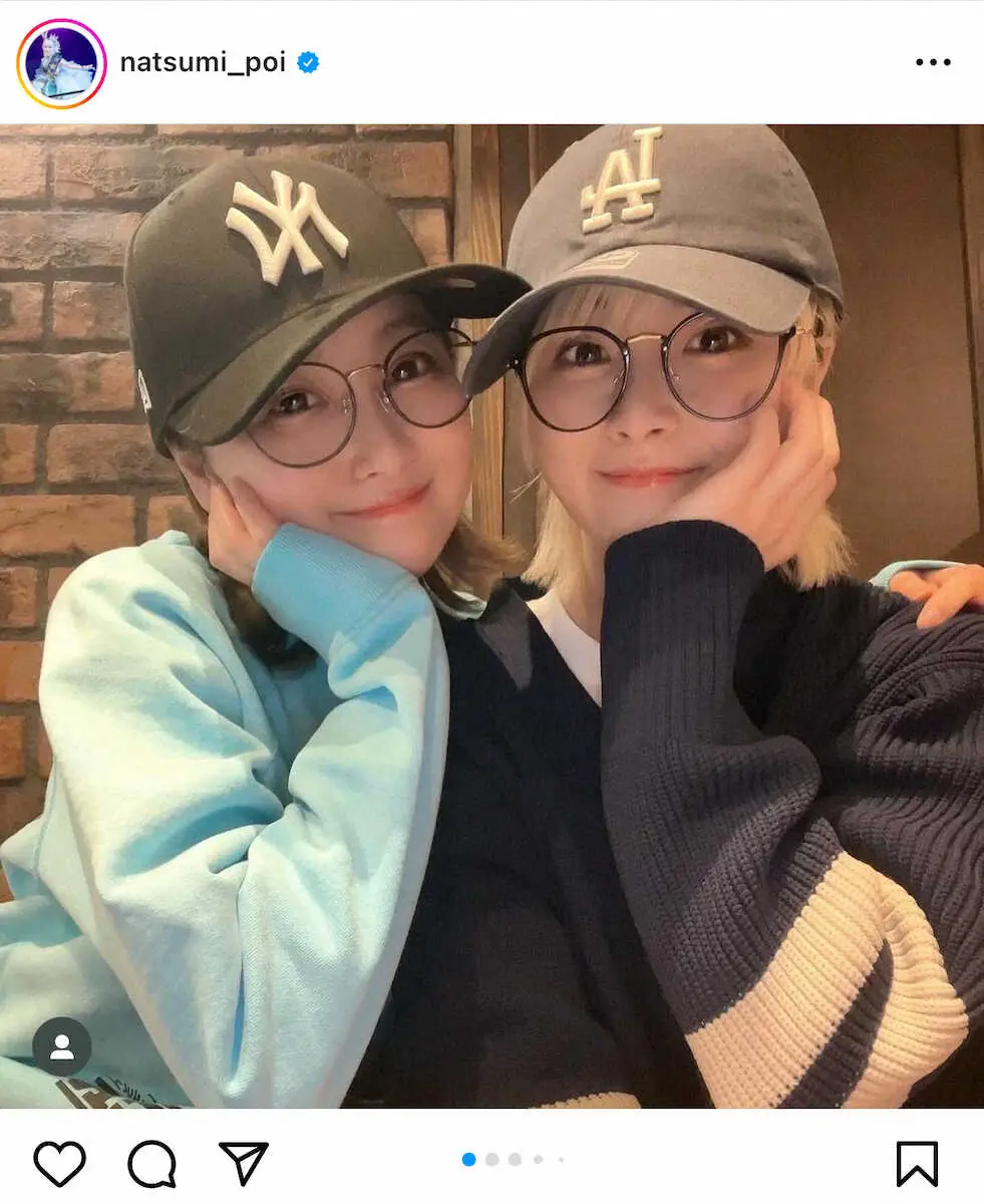 【画像・写真】なつぽいの公式インスタグラムから（＠natsumi＿poi）