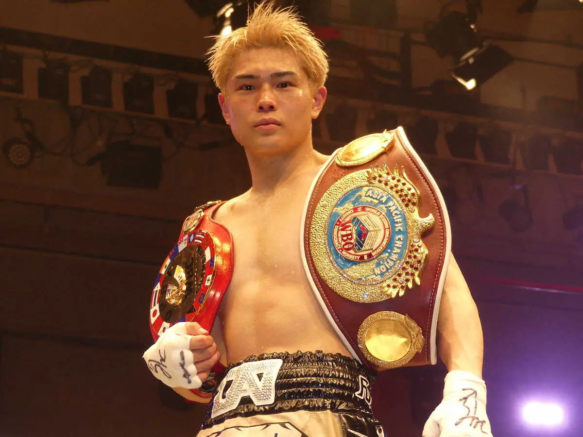 【画像・写真】【ボクシング】佐々木尽が5回TKO勝ちでアジア2冠　目標の世界戦へ「自分の実力はこんなもんじゃない」