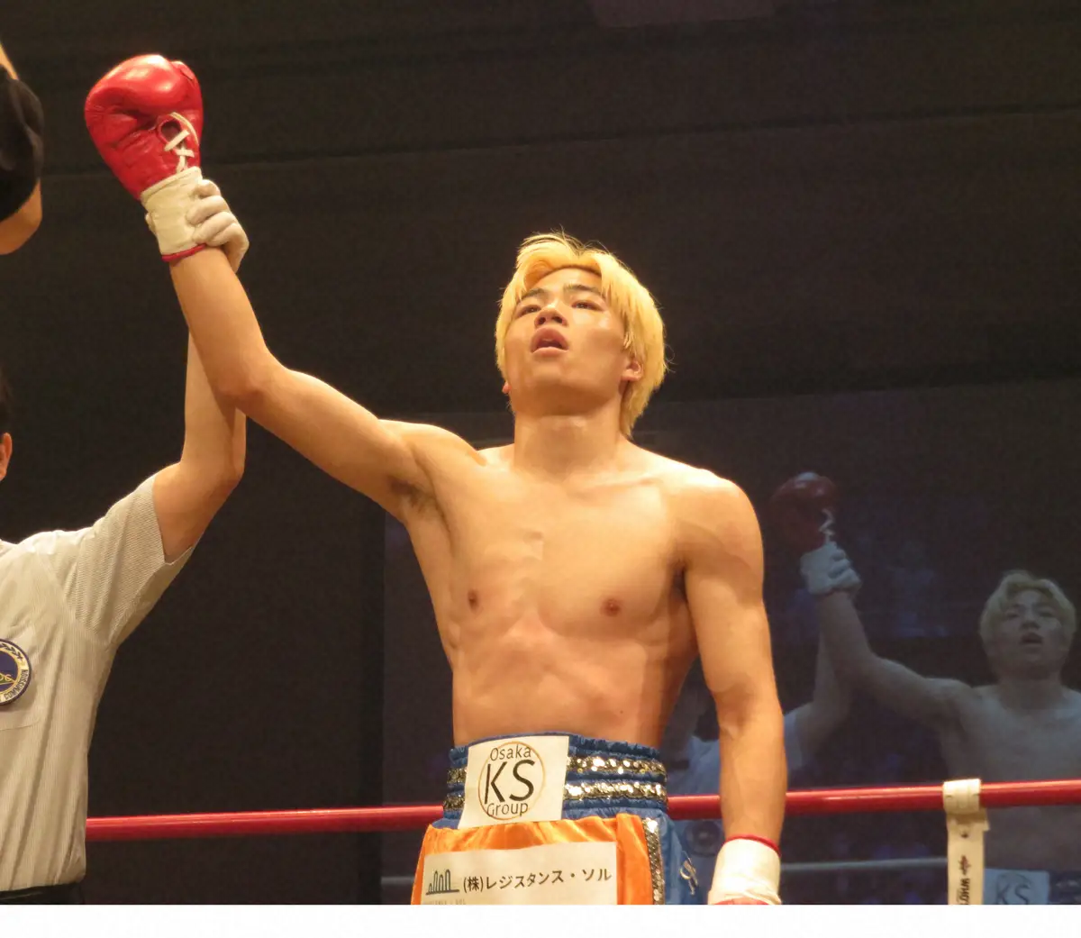 【画像・写真】菊池風磨の弟、音央が”秒殺”でプロ初のKO勝ち　2日で5キロ減量「軽い遺書を書いた」