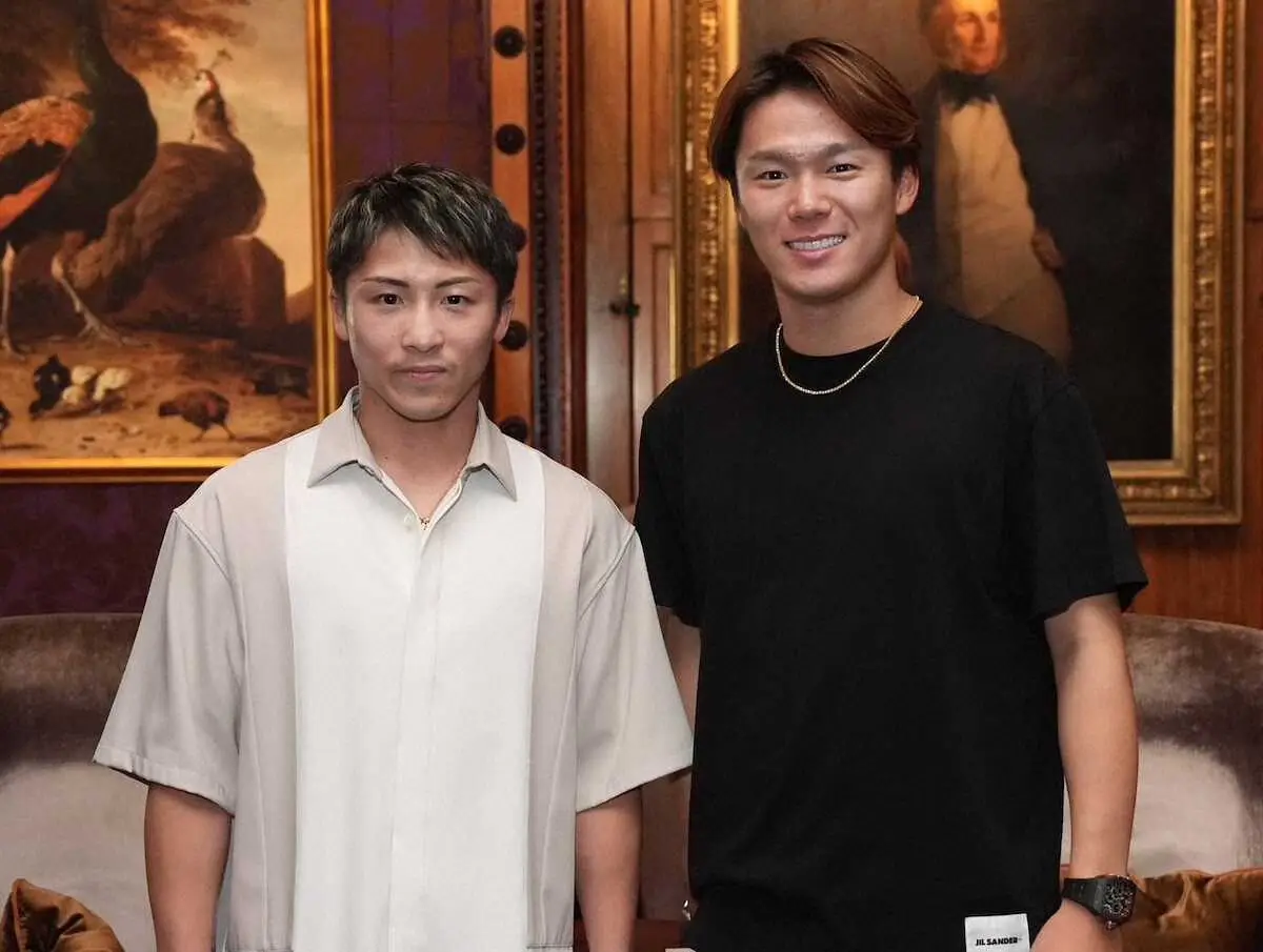 【画像・写真】井上尚弥がドジャース山本由伸と初対面　大橋会長は「最高の瞬間」