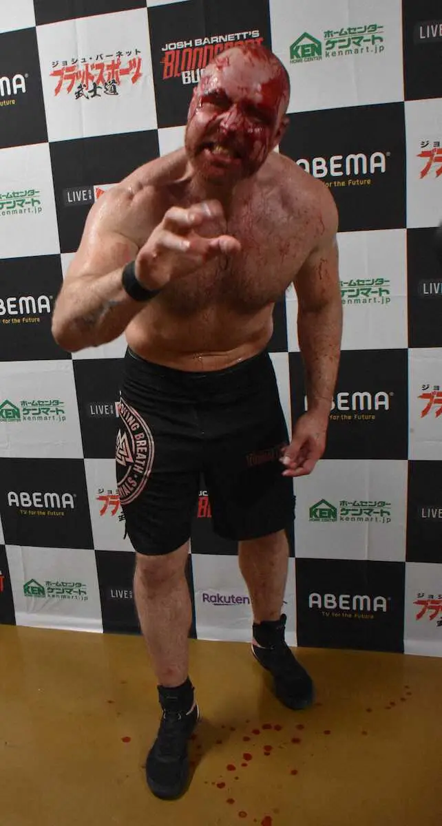 【画像・写真】【ブラッドスポーツ武士道】IWGP王者の意地　大流血のモクスリーがバーネットに雪辱