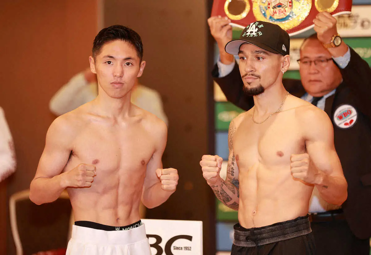 【画像・写真】加納陸とオラスクアガはともに一発パス　あすWBOフライ級王座決定戦
