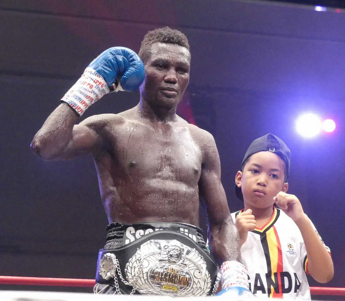 【画像・写真】東京五輪ウガンダ代表セムジュ・デビッド　日本3戦目で石脇麻生に7回TKO勝利　「もっと上を目指す」