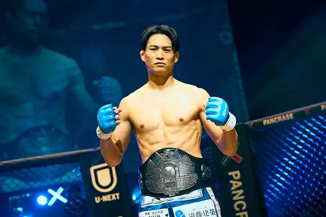 【画像・写真】【PANCRASE347】ライト級チャンピオンシップで王者・雑賀と久米が2年9カ月ぶりの再戦