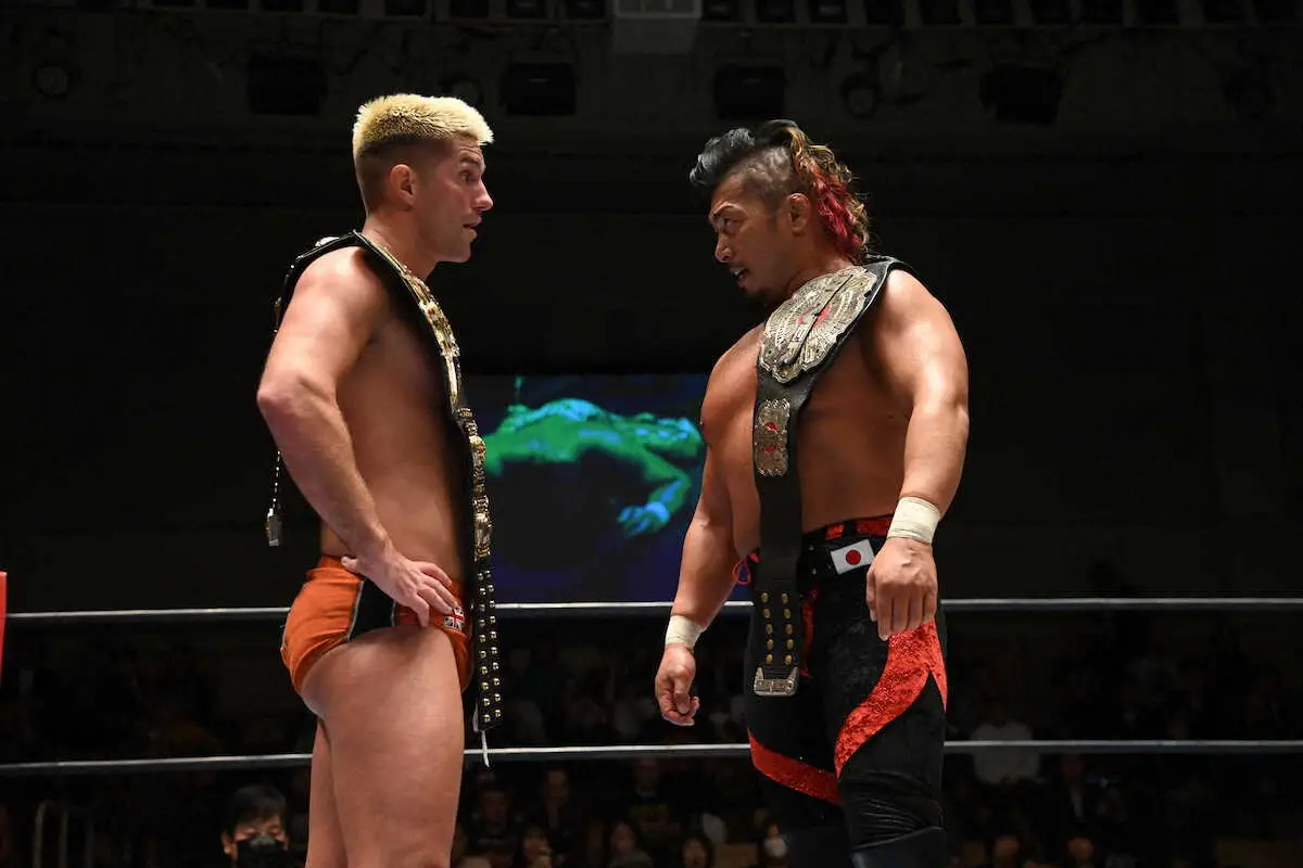 【画像・写真】IWGP世界ヘビー級王者セイバーJr組は鷹木組に敗戦　セイバーJr「信悟、俺が王者だ」