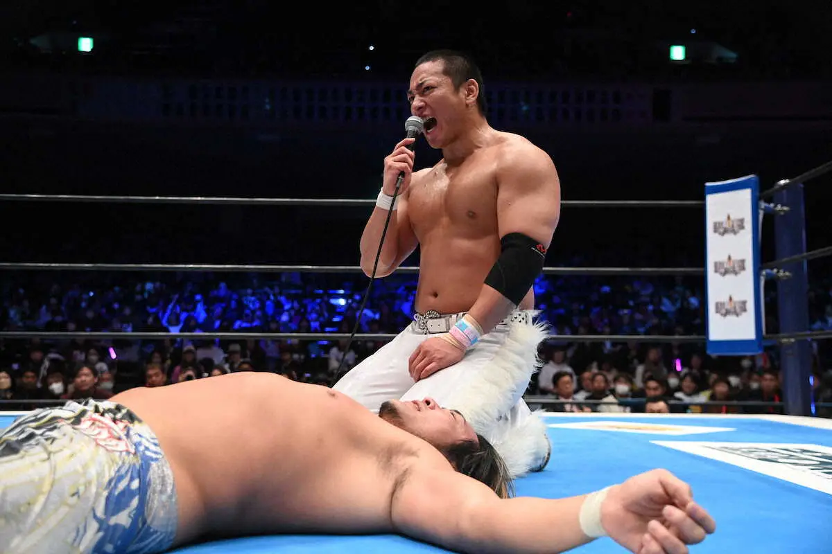 【画像・写真】海野に敗戦の新日・棚橋「元気づけるよう頼むぞ」　海野「安心して引退してほしい」「本隊こそが聖域だ」