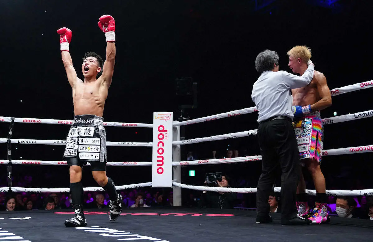 【画像・写真】王者・奈良井がV2　原を8回TKOで返り討ちも「すぐに世界とは言えない」