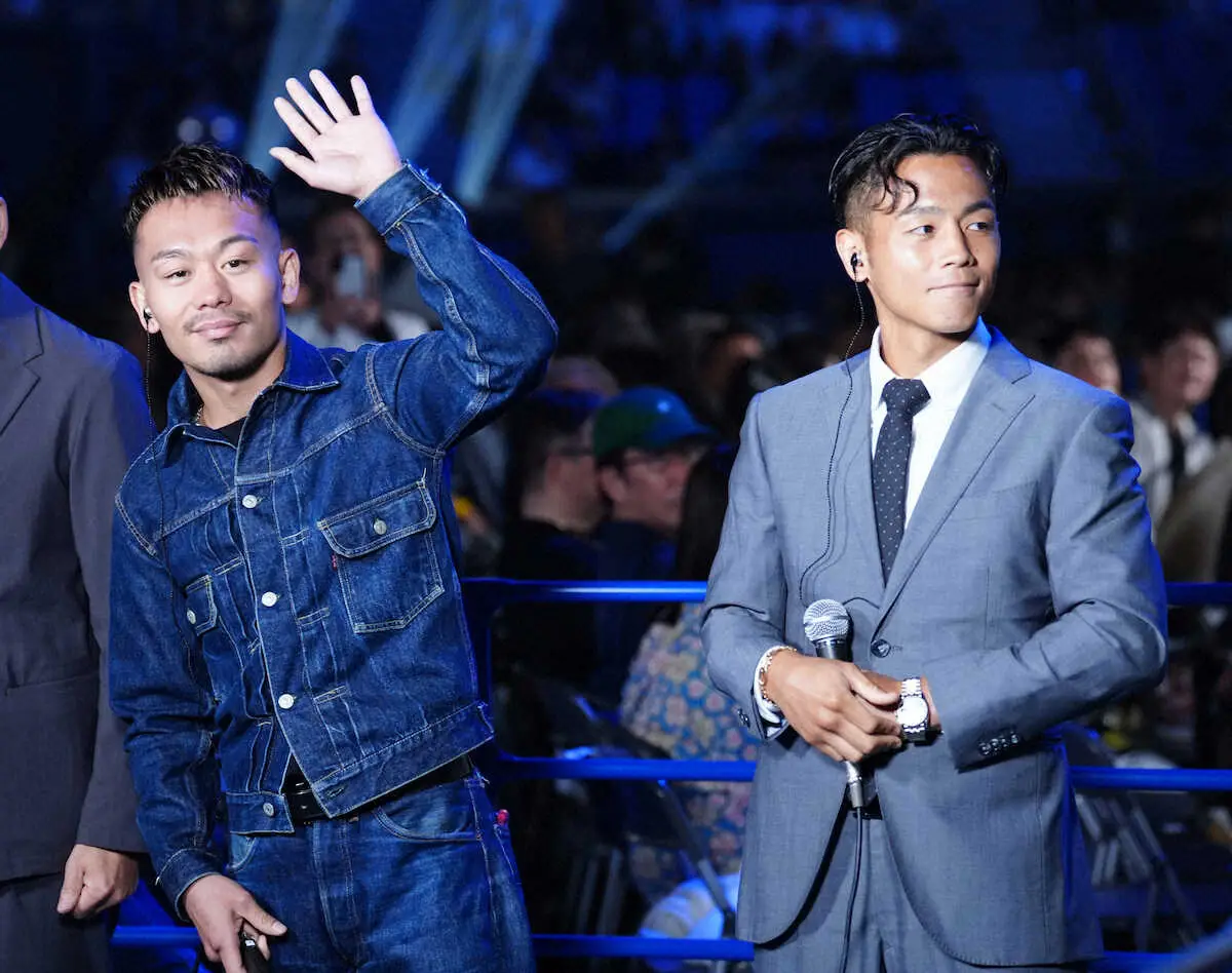 【画像・写真】ライバル天心が世界前哨戦に快勝…WBO王者・武居由樹「いつ戦ってもいい。やりたい」