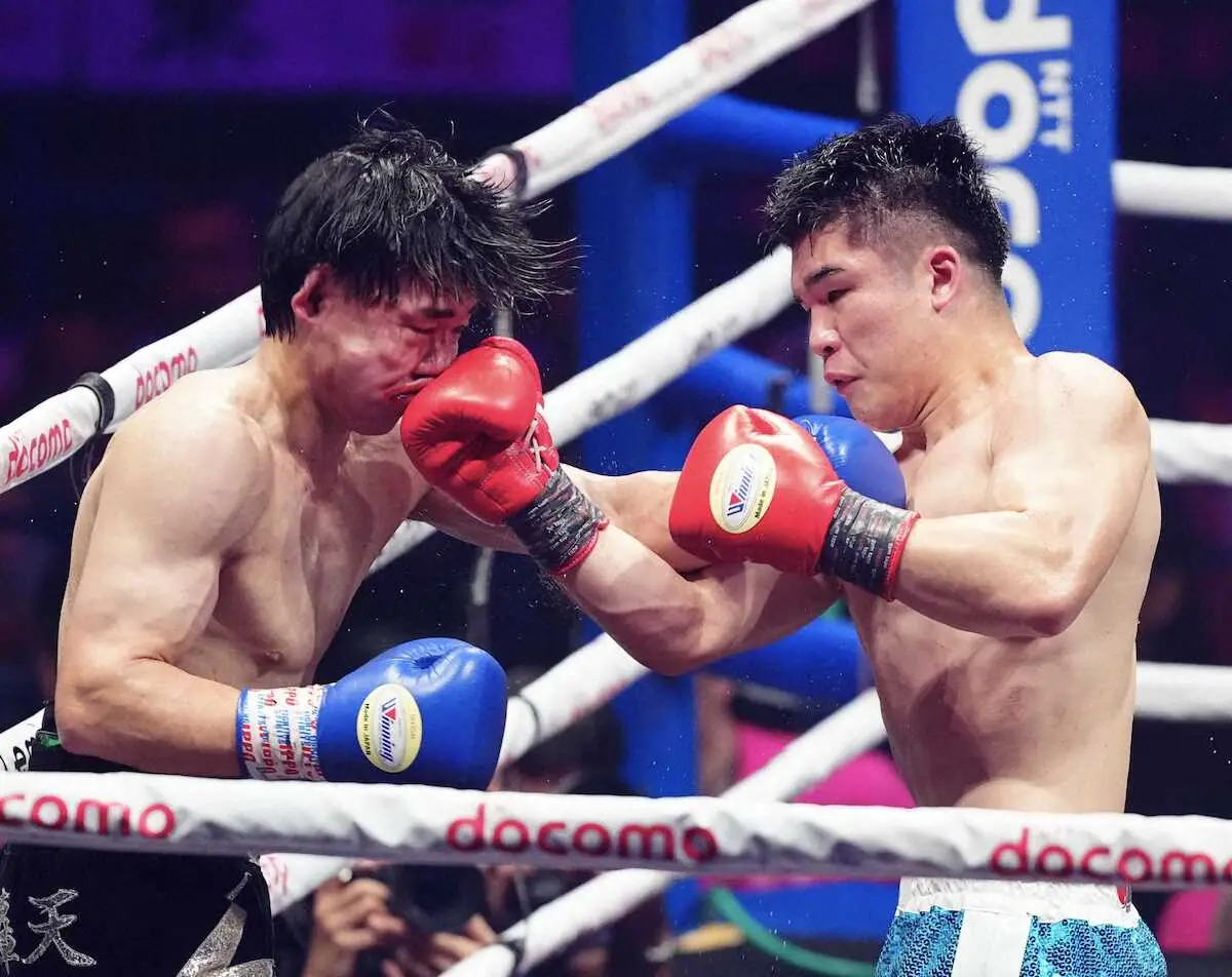 【画像・写真】“ハマのタイソン”田中空が4戦目で初タイトル　壮絶な打撃戦で4回TKO勝ち　東洋太平洋王座獲得