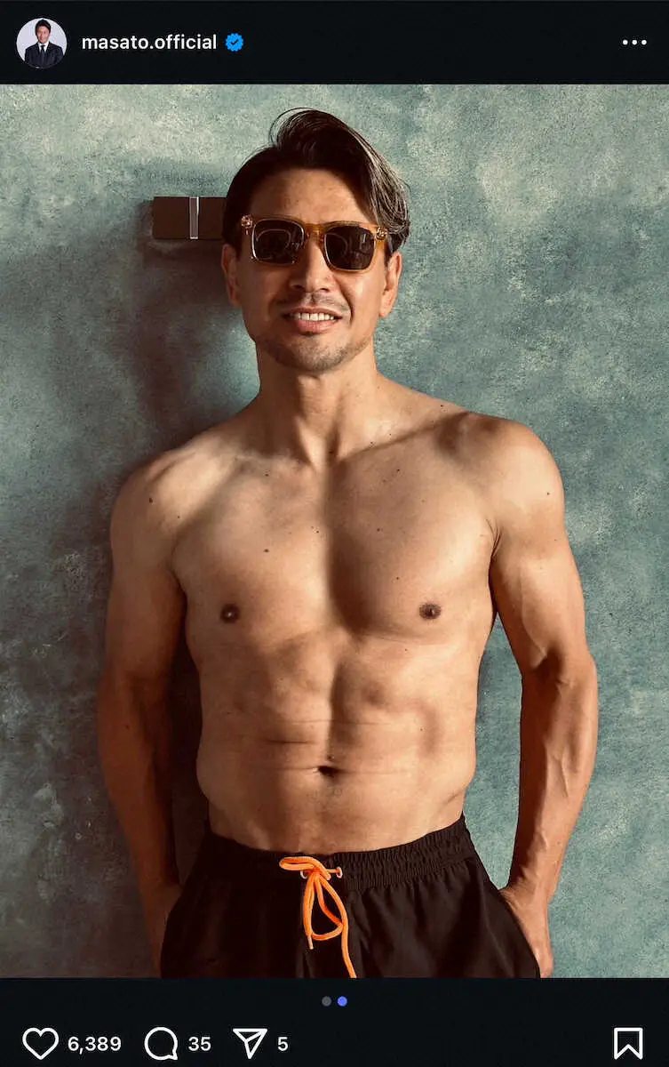 【画像・写真】ネット驚がくの“バッキバキ”の肉体美！魔裟斗公式インスタグラム（@masato.official）から