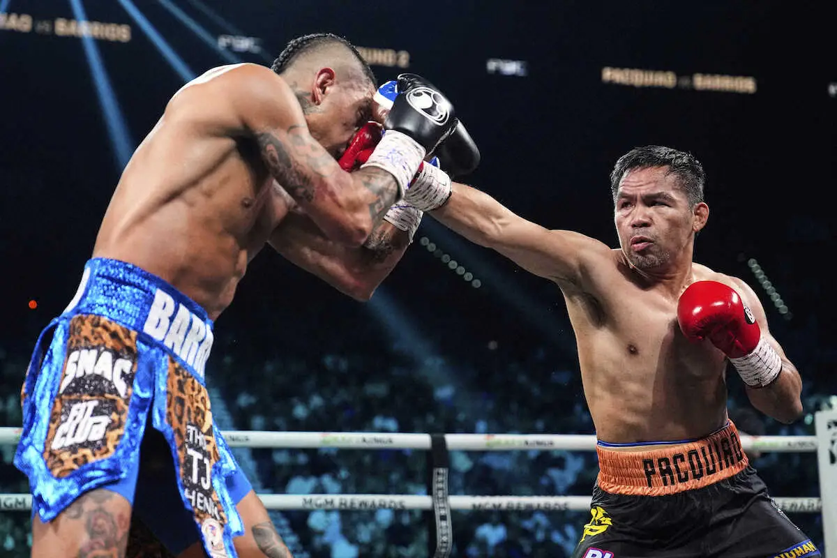 【画像・写真】46歳パッキャオ惜しい！4年ぶり復帰で驚異のスタミナもドローで王座奪取逃す「現役続行？もちろん」