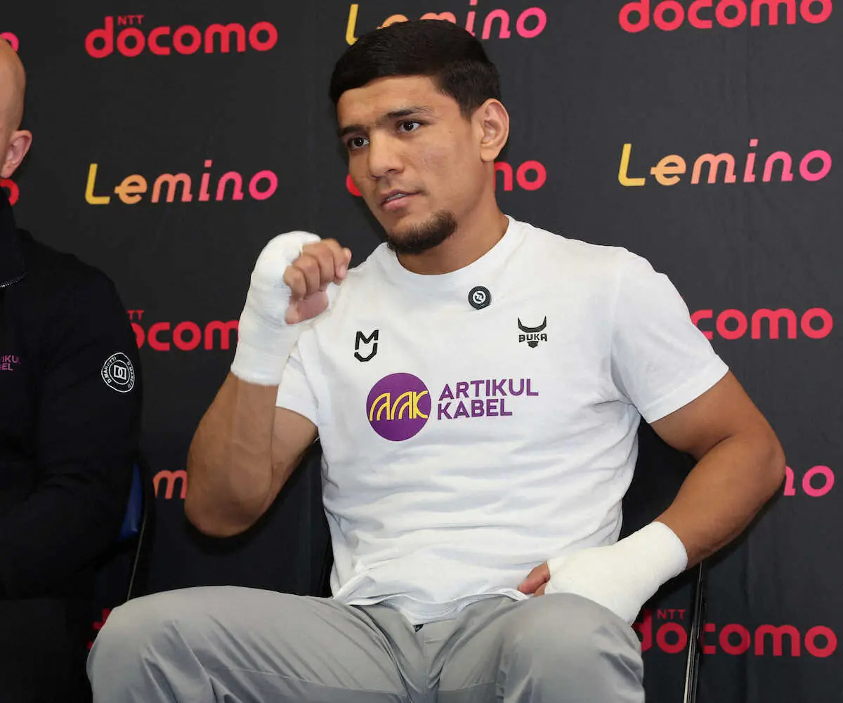 【画像・写真】アフマダリエフ「井上に勝つために来た」「弱点伝わっている」“情報戦”仕掛けるも尚弥陣営は冷静