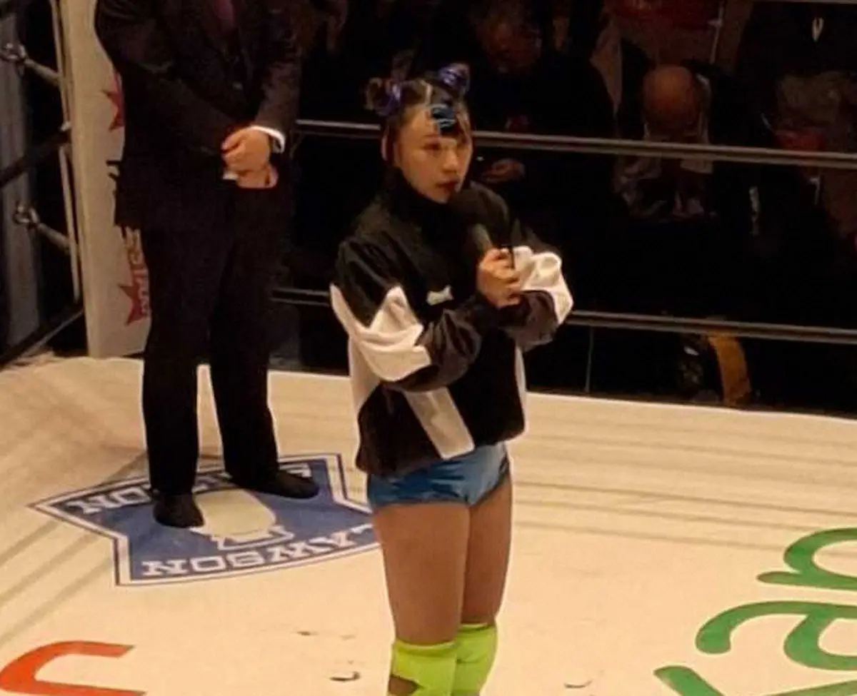 【画像・写真】リング上で今後はプロレス一筋でいくことを宣言したフワちゃん