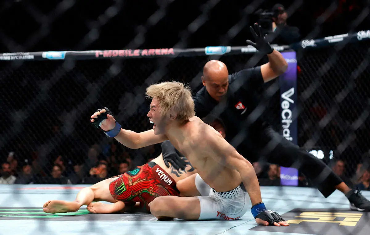【画像・写真】【UFC】平良達郎　元王者モレノ撃破！パウンド連発で衝撃2RTKO勝利　タイトル挑戦へ大きな白星