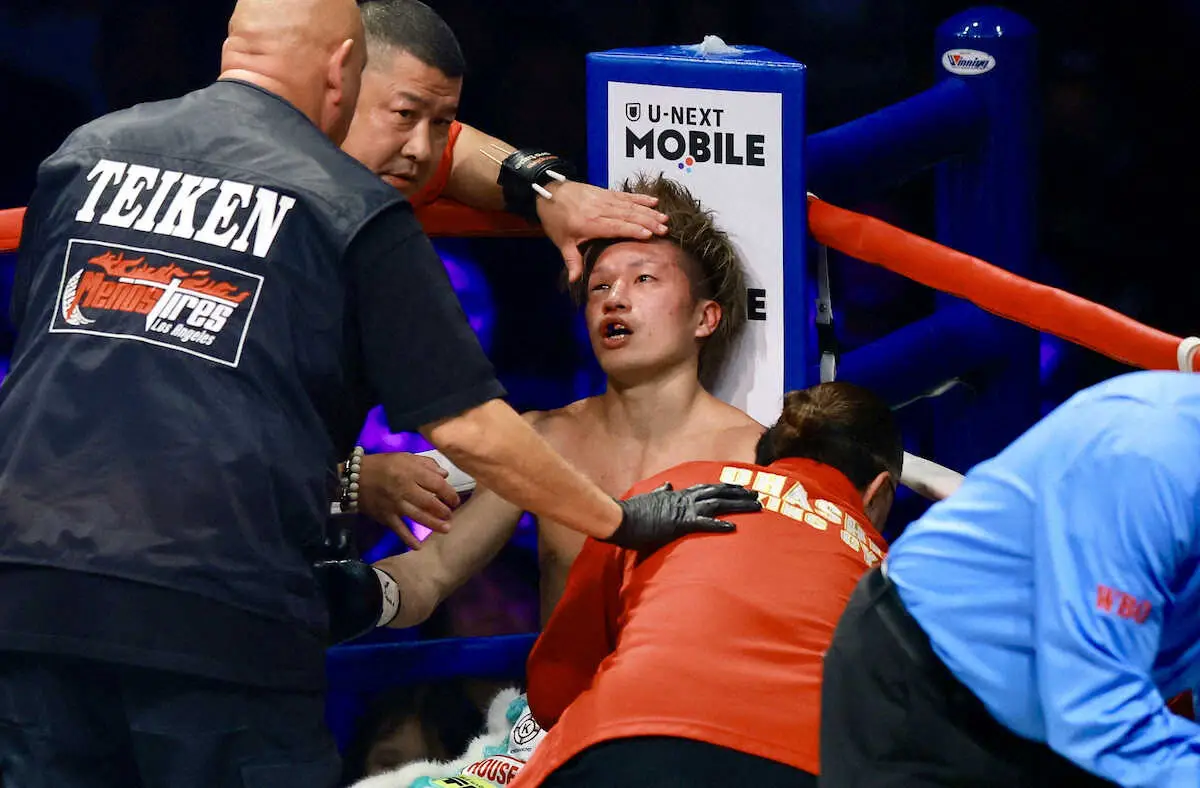 【画像・写真】桑原拓「一か八かで」打撃戦轟沈…第1R被弾のジャブで「眼窩底をやってしまい相手が二重に見えパニック」