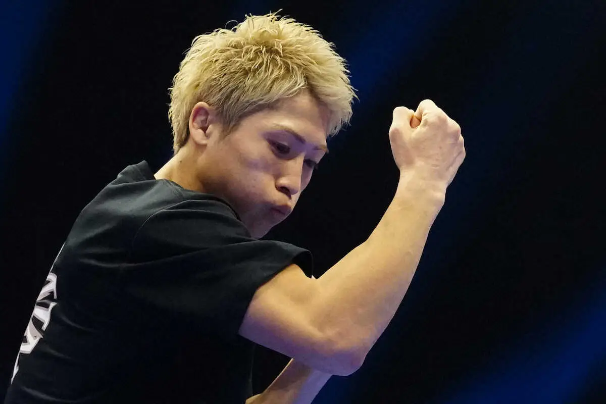 【画像・写真】井上尚弥　ピカソ討ちへ死角なし　27日ゴング！サウジで公開練習　ロープ背負い接近戦想定