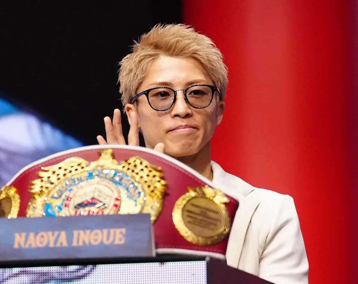 【画像・写真】井上尚弥が公式会見で宣言「このベルトがメキシコに帰ることは100％ありません」にらみ合いは41秒