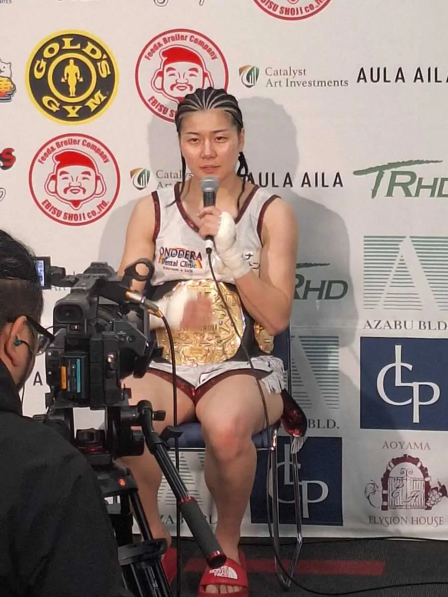 【画像・写真】【K―1】SAHOが2度目の防衛に成功「どんどん強い外国人選手と戦いたい」