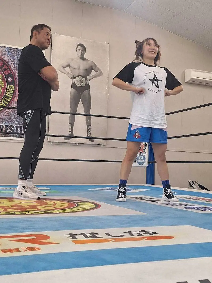 【画像・写真】【スターダム】永田がフワちゃんに心構えを説き、ナガタロック2を伝授　フワちゃん「闘魂を持って戦う」