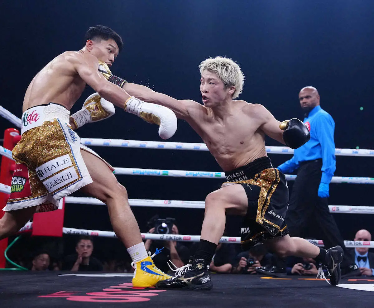 【画像・写真】中谷潤人“全勝決戦”で初黒星…井上尚弥に判定0―3　プロ33戦目、世界4階級制覇逃すも清々しい笑顔