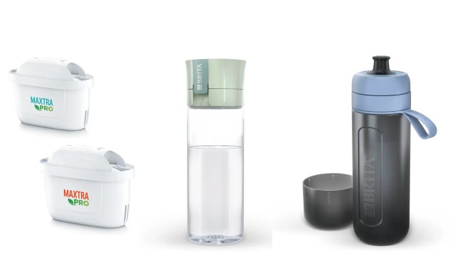 ブリタ「マクストラプロ」2種と「ボトル型浄水器」&「ボトル型浄水器アクティブ」イメージ