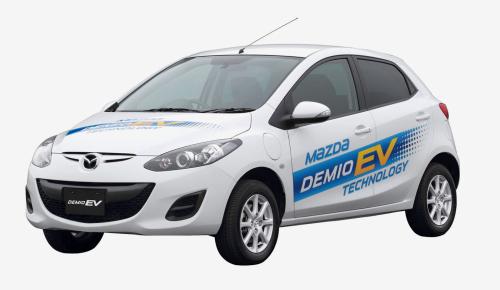 マツダが10月からリース販売する「デミオ」ベースの電気自動車