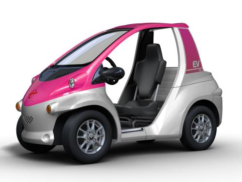 トヨタ車体が一部改良して発売する１人乗り小型電気自動車（ＥＶ）「コムス」