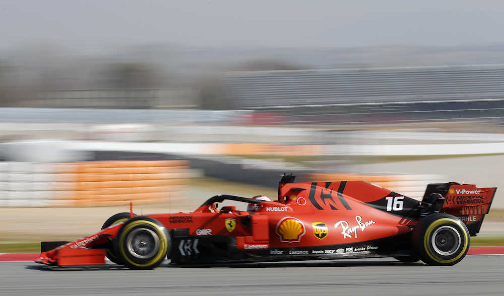 Ｆ１合同テスト４日目　テストを担当したフェラーリのシャルル・ルクレール（モナコ）