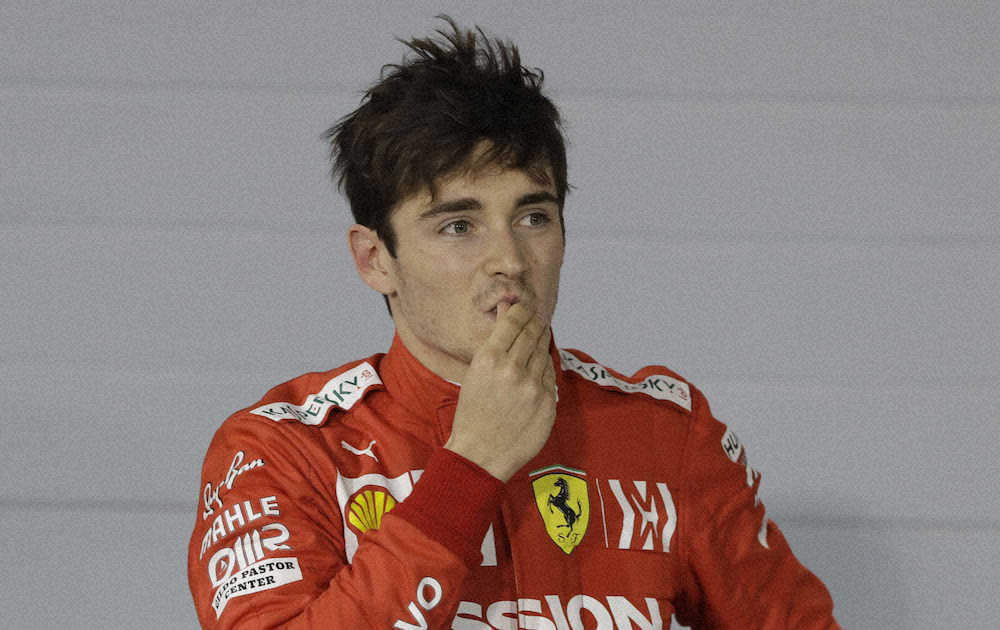 【画像・写真】F1第2戦バーレーンGP　1位独走もエンジントラブルで終盤に失速して、3位に終わったルクレール（フェラーリ）