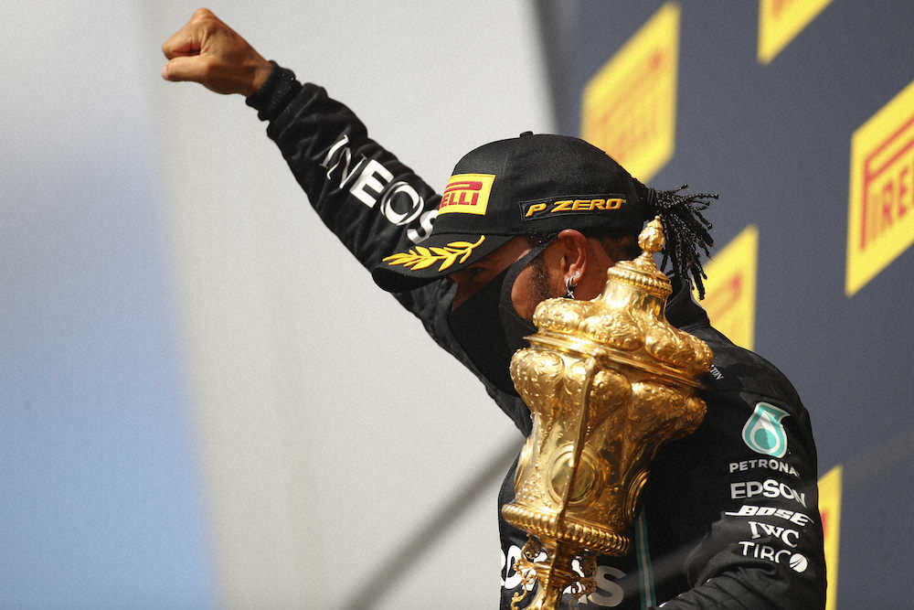 ＜英国GP＞今季3勝目を挙げたメルセデスのルイス・ハミルトン（AP）