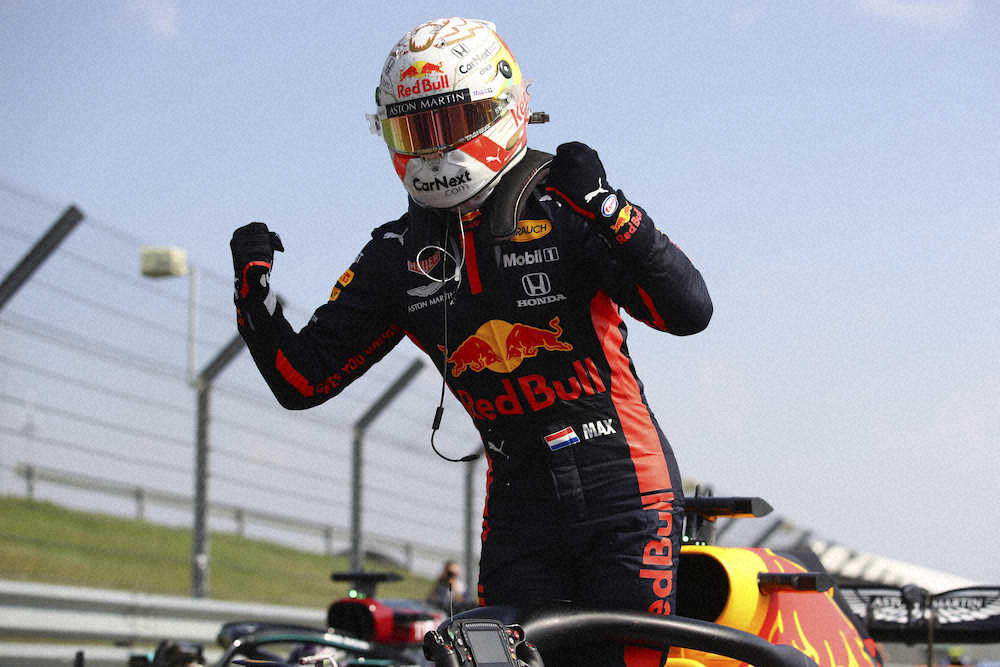 【画像・写真】ホンダ勢、今季初勝利！レッドブル・ホンダのフェルスタッペンV　F1第5戦70周年記念GP