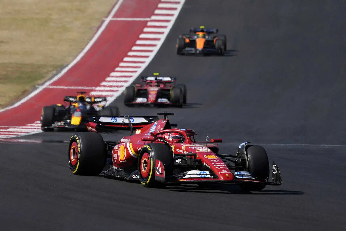 【画像・写真】今季3勝目をマークしたフェラーリ・ルクレールのマシン（AP）