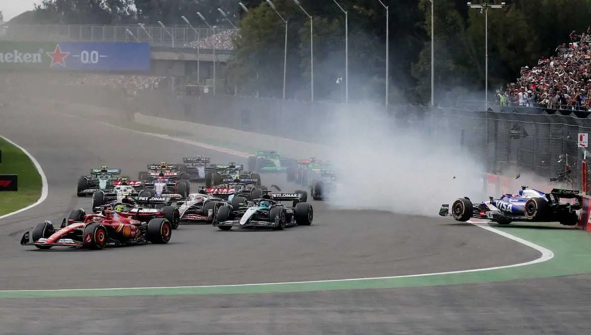 【画像・写真】サインツ2勝目　ノリス2位でフェラーリのワンツー阻止　角田裕毅は早々とリタイア　F1メキシコGP