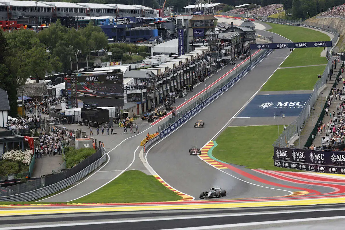 【画像・写真】ベルギーGP開催中のスパ・フランコルシャン・サーキト（AP）