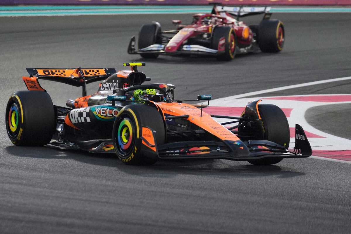最終戦で初の総合優勝を決めたマクラーレンのランド・ノリス（AP）