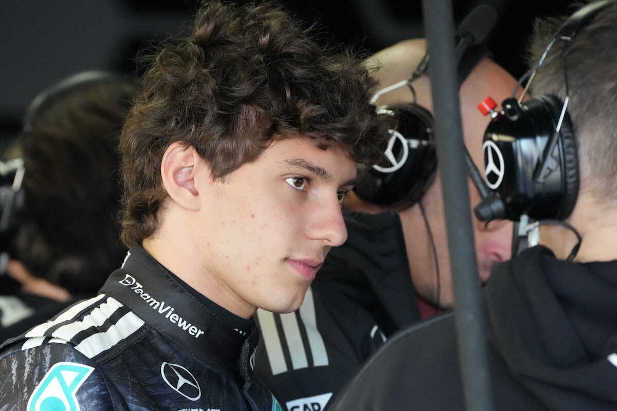 第2戦でF1初勝利を挙げたメルセデスのアントネッリ（AP）