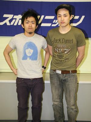 ＜頑張れインディーズ＞Ｔｈｅ　Ｂｏｓｔｏｎ　ｌｉｖｅｒの遠藤勇也（左）と二村嘉紀