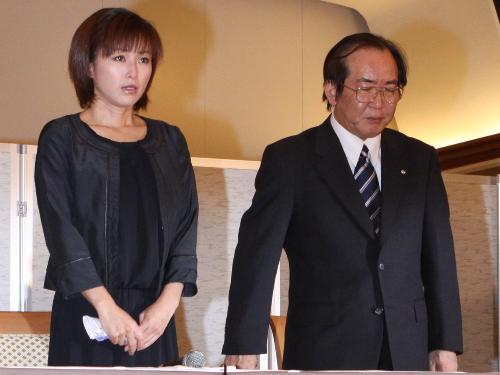 ２６日、初公判を迎える酒井法子被告（左）と出廷の可能性がある「サンミュージック」の相澤正久副社長