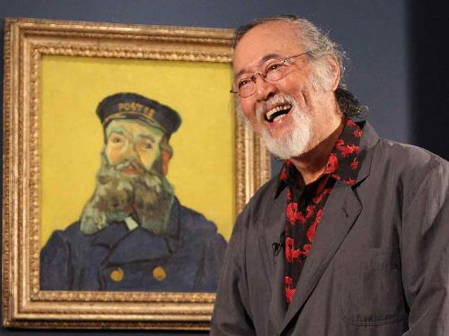 ザ コレクション ヴィンタートゥール 内覧会に出席した仲代達矢はゴッホの 郵便配達人 ジョゼフ ルーラン の前で笑顔 スポニチ Sponichi Annex 芸能