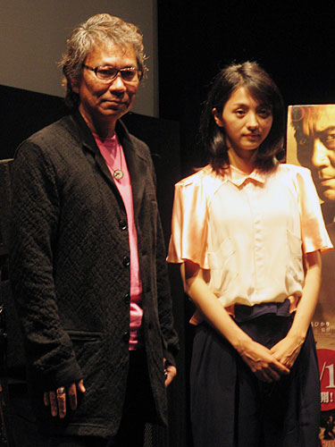 映画「一命」のトークショーに出席した満島ひかりと三池崇史監督
