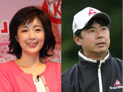 離婚を発表した菊池桃子（左）とプロゴルファーの西川哲